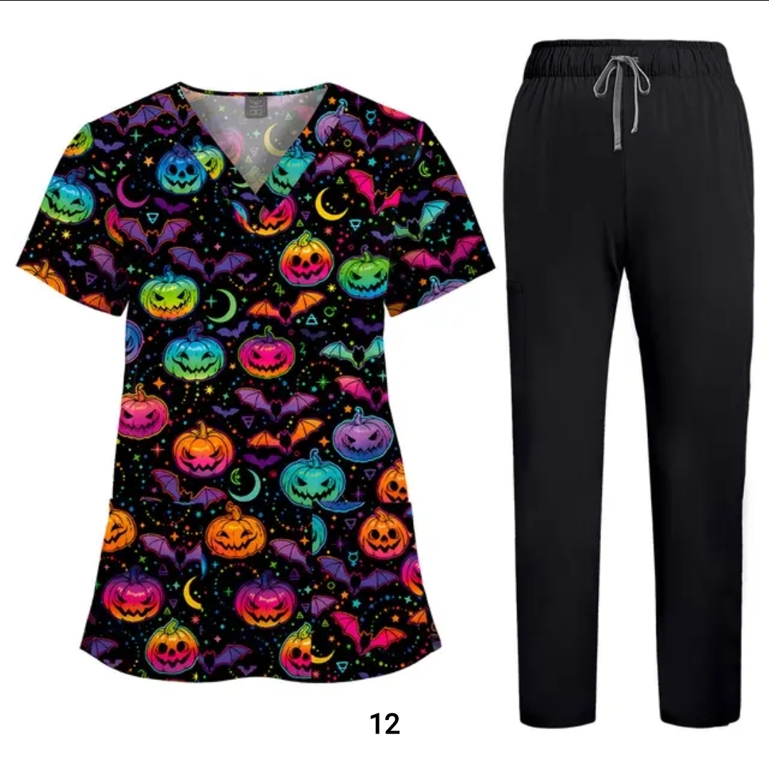 V-Neck Scrub Set – Top & Jogger Pant